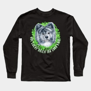 One Lucky Akita Inu Long Hair Long Sleeve T-Shirt